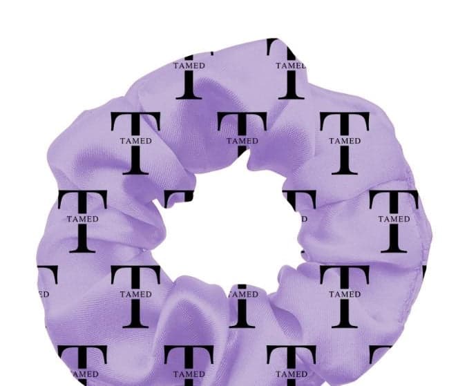 Purple Satin Scrunchie